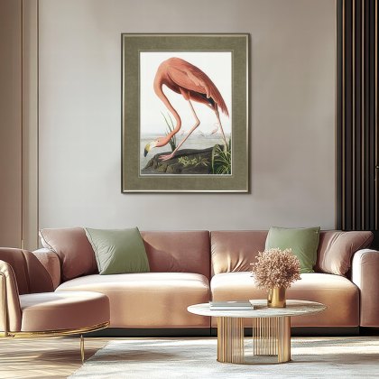 Vintage Flamingo - Framed Art