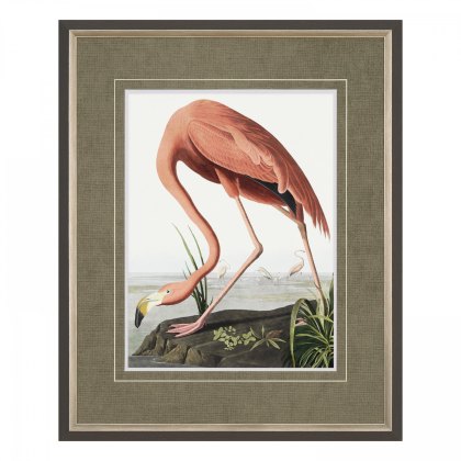 Vintage Flamingo Small - Framed Art