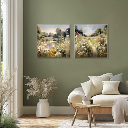 Wildflower Reflections - Framed Canvas
