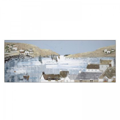 Blue Bay View - Framed Canvas