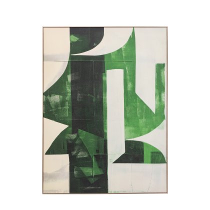 Emerald Abstract - Framed Canvas