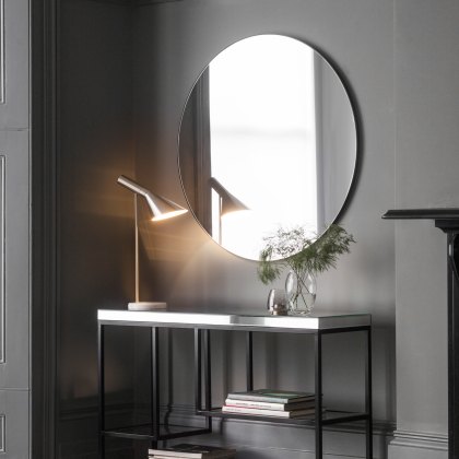 Hayle - Round Mirror Black