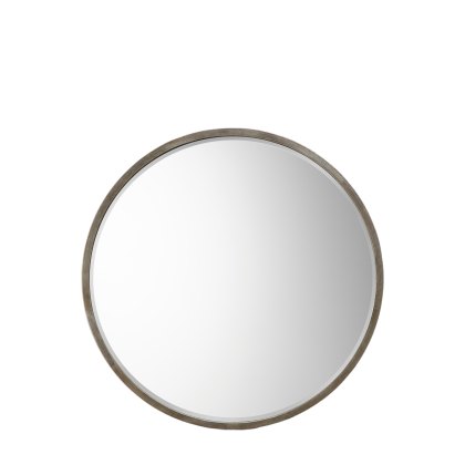 Higgins - Round Antique Silver Mirror