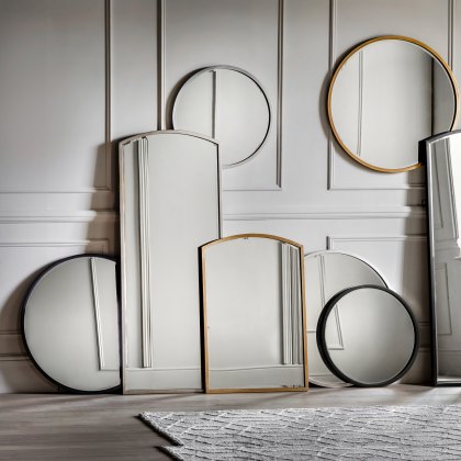 Higgins - Round Mirror Black
