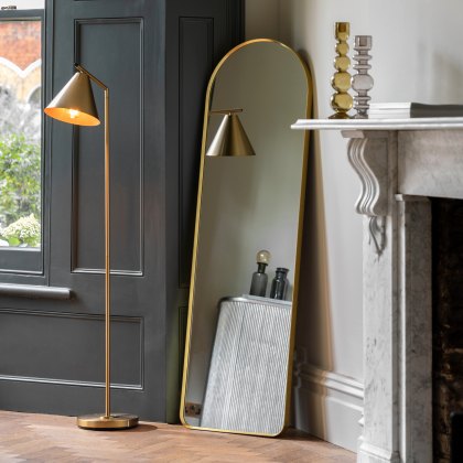 Holworth - Arch Mirror Gold Slim