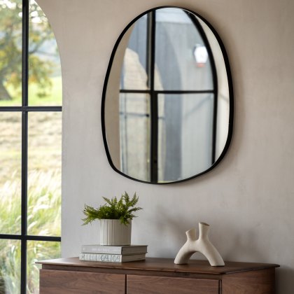 Holworth - Pebble Mirror Black Small