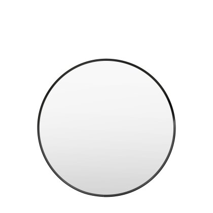 Holworth - Round Mirror Black