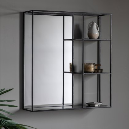 Bassan - Mirror Shelf (Black)