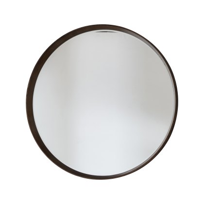 Keaton - Round Mirror Walnut