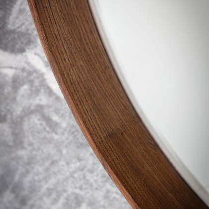 Keaton - Round Mirror Walnut