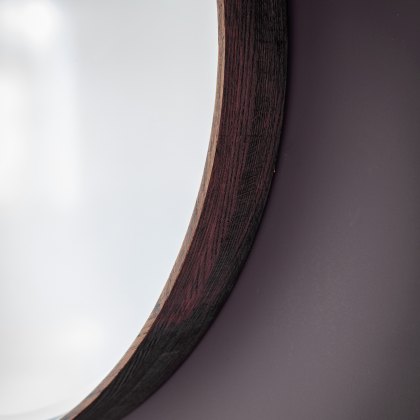 Keaton - Round Mirror Walnut