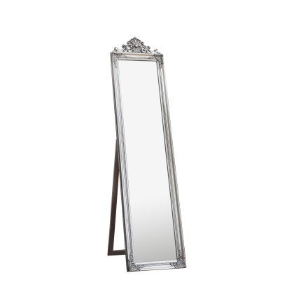 Lambeth - Wood Cheval Mirror Silver