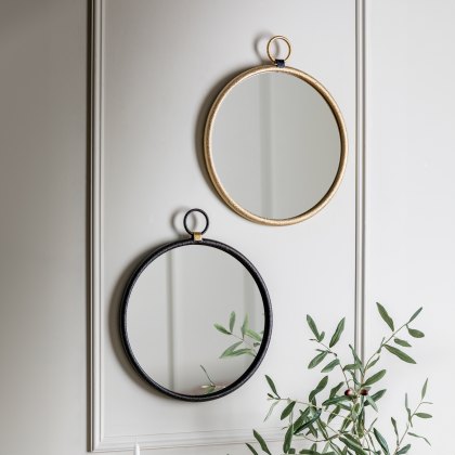 Bayswater - Gold Round Mirror