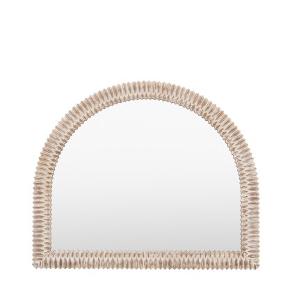 Pimlico - Arch Overmantle White Wash Mirror