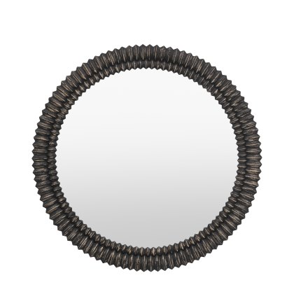 Pimlico - Round Mirror Black Wash