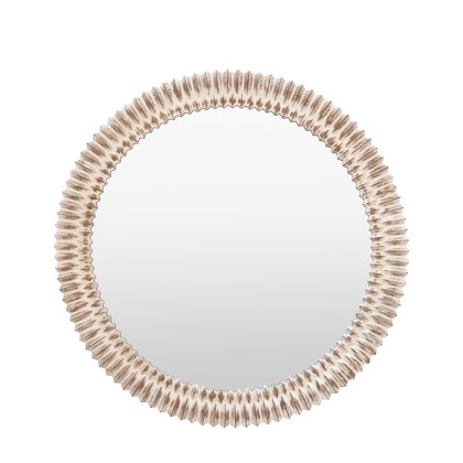 Pimlico - Round Mirror White Wash