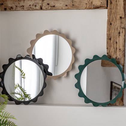 Shoreditch - Round Mirror Taupe