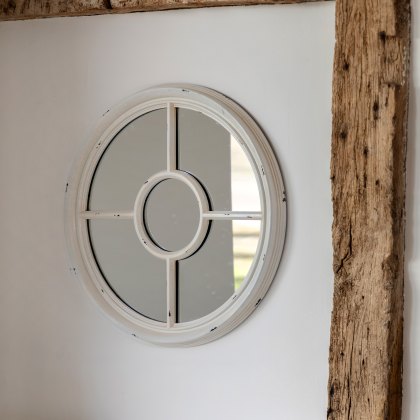 Somerford - Round Mirror White