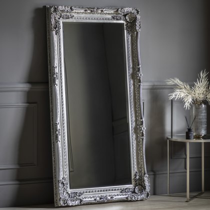 Carved - Louis Leaner Mirror Silver
