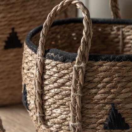 Accessories - Alid Baskets Natural Black (Set of 3) Accessories - Alid Baskets Natural Black (Set of 3)