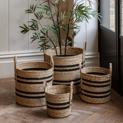 Accessories - Storage Basket Black Stripe Nest (Set of 4)