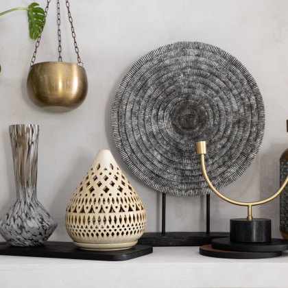 Accessories - Aditya Vase Mottled Brown (Slim)