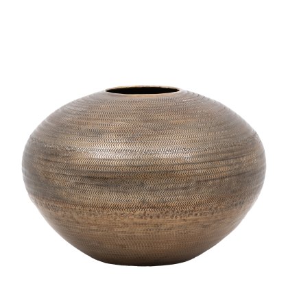 Accessories - Artistic Wide Aluminium Arrow Vase (Antique Brass)