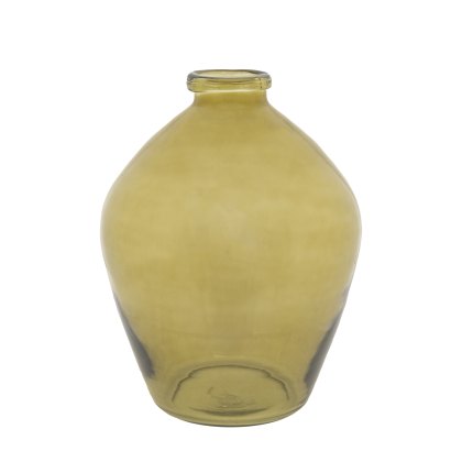 Accessories - Pereda Handblown Glass Vase Olive