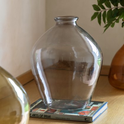 Accessories - Pereda Handblown Glass Vase Smoke