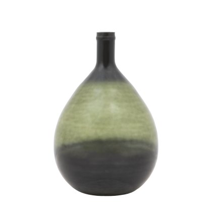 Accessories - Rueda Giant Glass Bottle Vase Olive