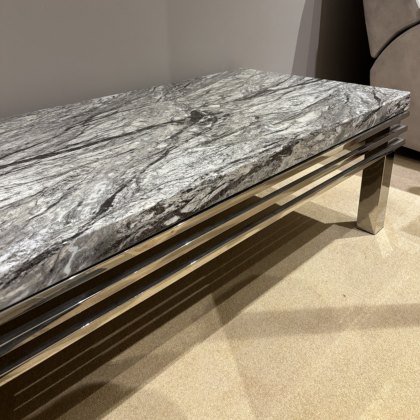 Mercury Coffee Table - Grey Marble Top