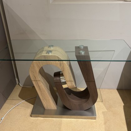 Neptune Sofa Table - Walnut and Oak