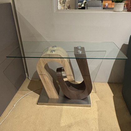 Neptune Sofa Table - Walnut and Oak