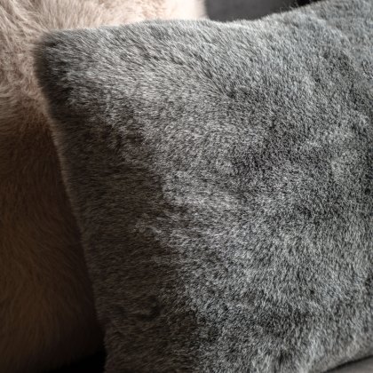 Cushions - Rectangular Roscose Faux Fur (Smoke Grey)