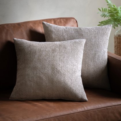 Cushions - Basketweave Chenille Cream (2pk)