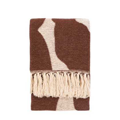 Throws - Alma Abstract Chocolate Throws - Alma Abstract Chocolate