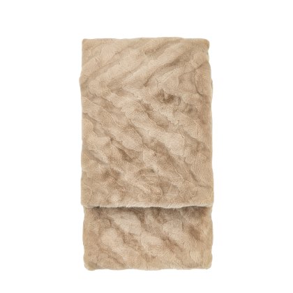 Throws - Chevron Rabbit Faux Fur (Mink)