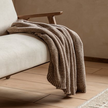 Throws - Deco Luxe Chunky Chenille (Taupe)
