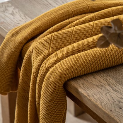 Throws - Florence Knit (Mustard)