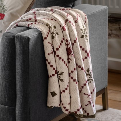 Throws - Heritage Fair Isle Chenille Woven Throws - Heritage Fair Isle Chenille Woven