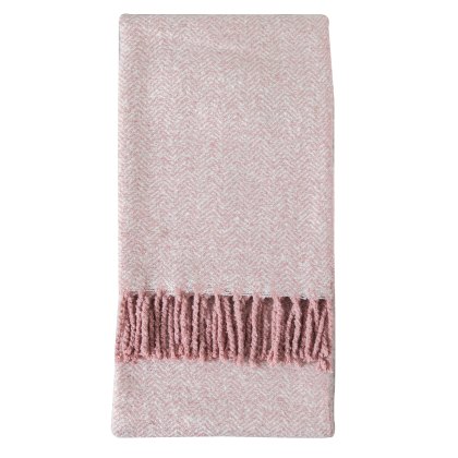 Throws - Herringbone Faux Mohair (Blush)