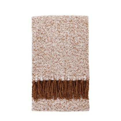 Throws - Herringbone Faux Mohair (Tan)