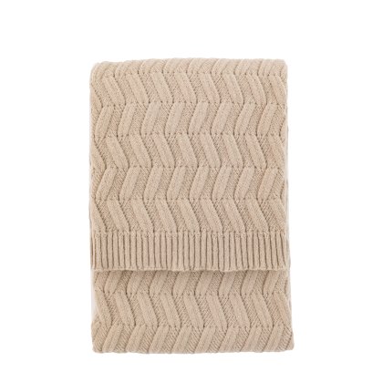 Throws - Herringbone Woven Knit (Natural)