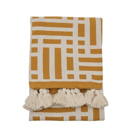 Throws - Merton Knitted Tassel (Ochre)
