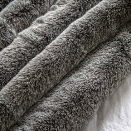 Throws - Roscose Faux Fur Smoke Grey Large
