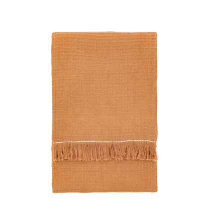 Throws - Stitched Border Waffle (Apricot)