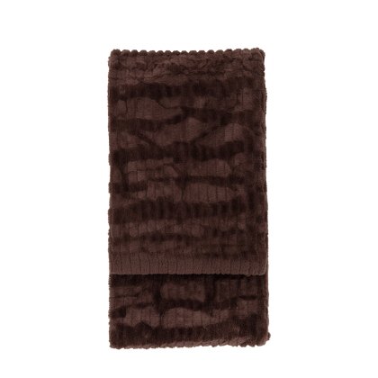 Throws - Textured Rabbit Faux Fur (Brown)