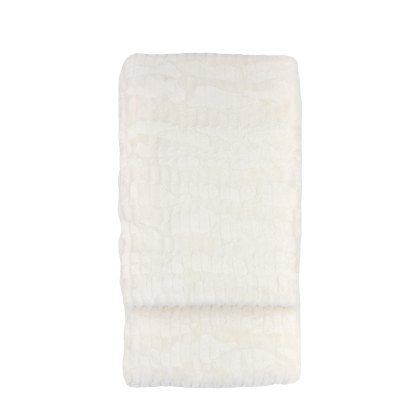 Throws - Textured Rabbit Faux Fur (Cream)