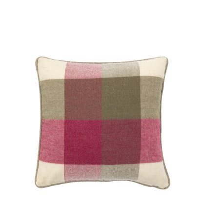 Cushions - Dursley Check (Cranberry Olive) Cushions - Dursley Check (Cranberry Olive)