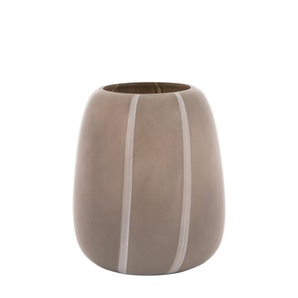 Accessories - Claro Taupe Stripe Glass Vase